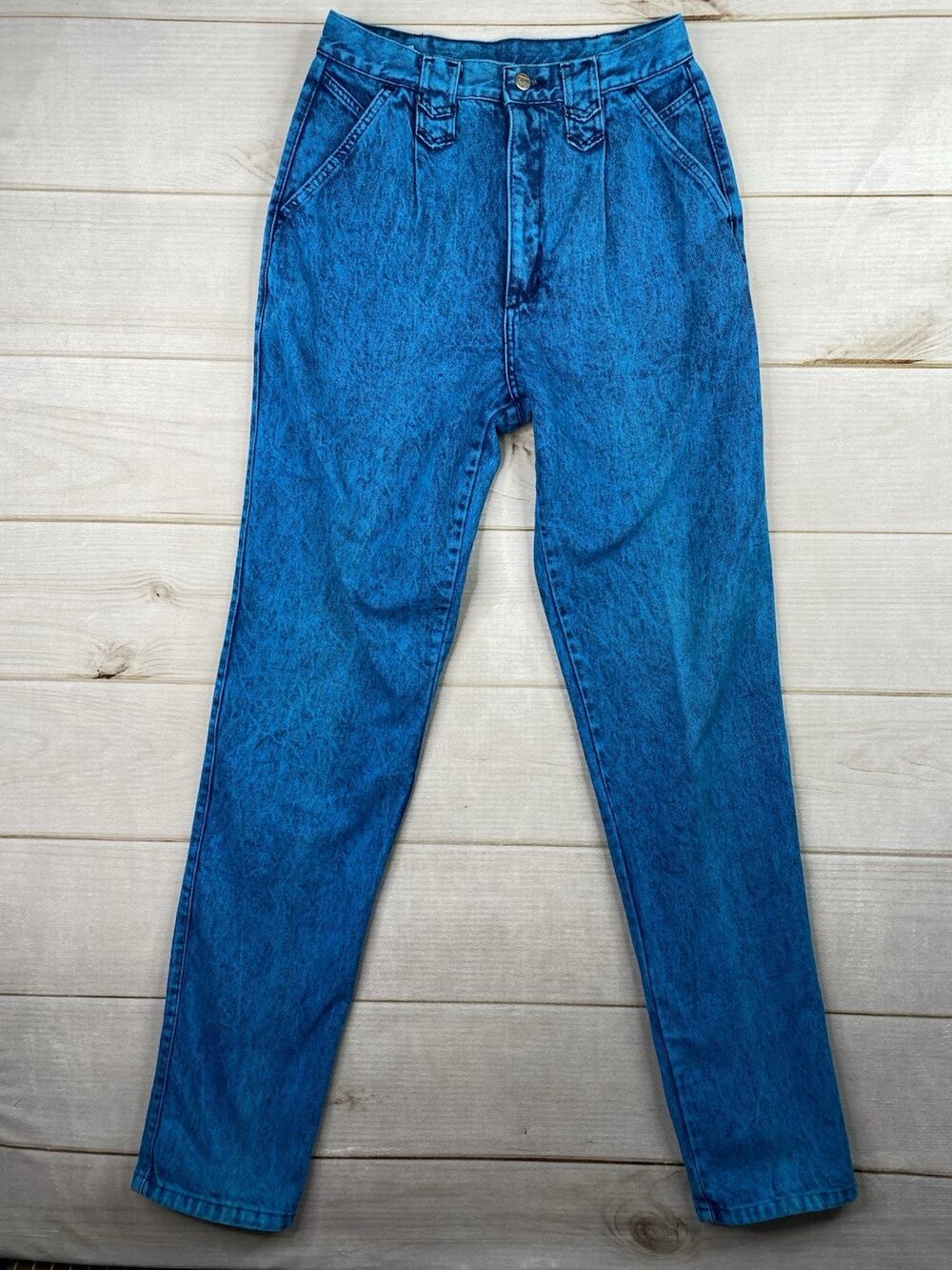 Vtg Roper Jeans Women 11/12 Blue Bareback 80s 90s Western High Rise Pleated USA